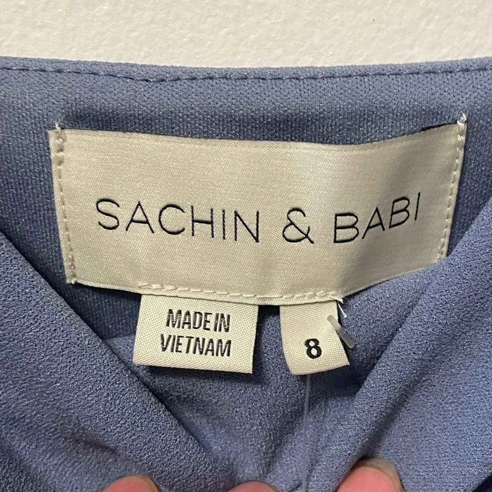 Sachin & Babi-NWT- Paulina Slate Blue 4-Way Stretch Crepe Gown Sz:8 Ret$325 - Picture 8 of 8